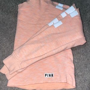 PINK Cropped Crew Neck
